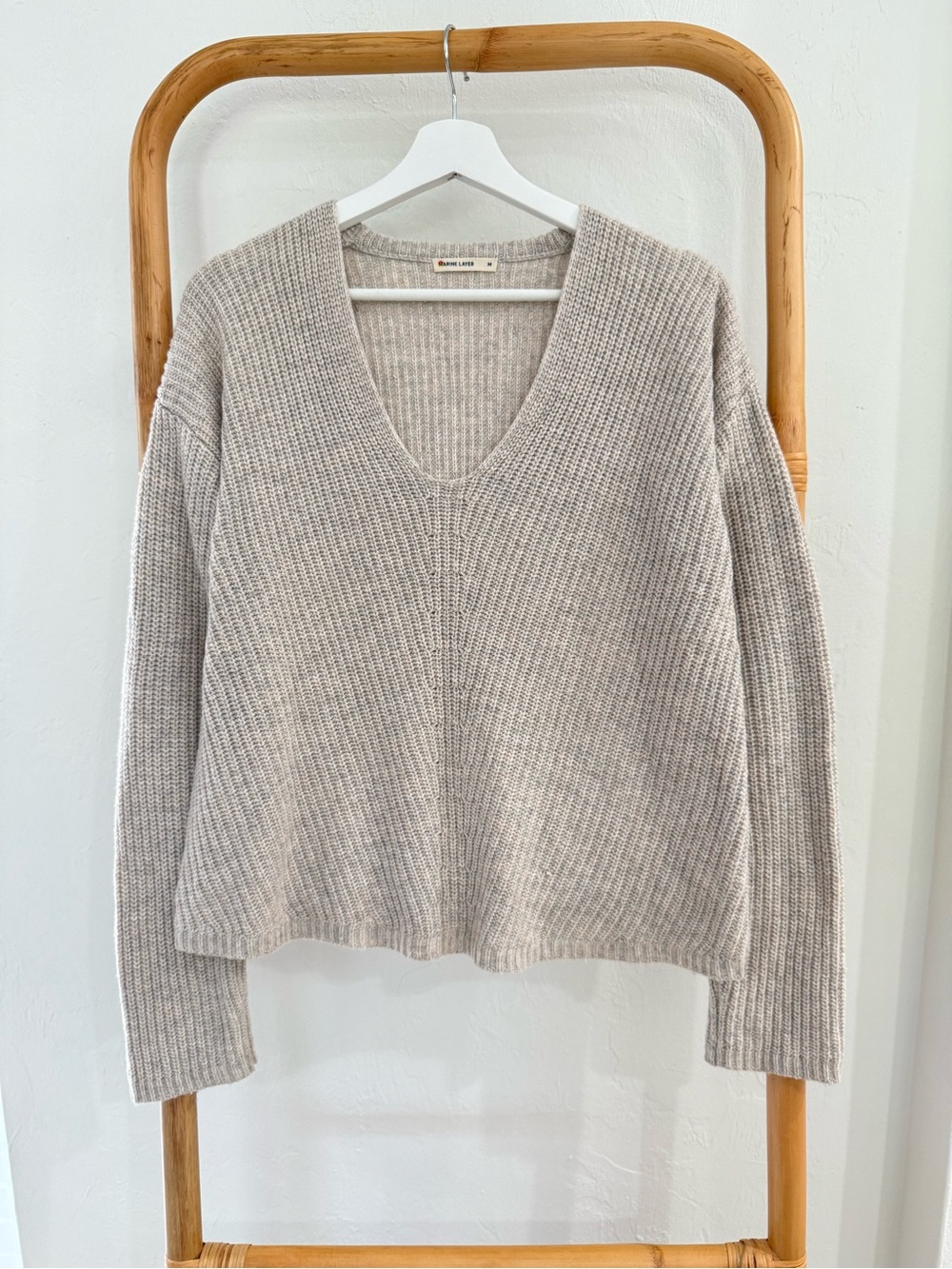 Marine Layer Elisa Sweater M Oatmeal
